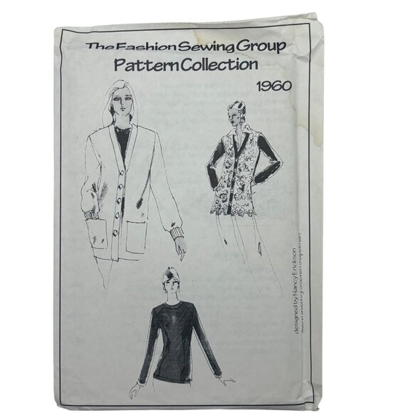 Vintage 1960 Sewing Pattern For Misses Semi-Fitted Cardigan Long & Short Styles - Picture 1 of 2
